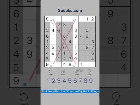 Х-wing Sudoku technique - Short Guide #sudoku