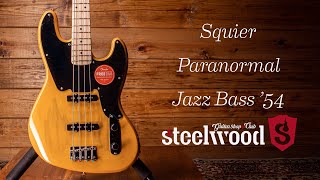 Video thumbnail for En busca de tu sonido | Squier Paranormal Jazz Bass 54 by Steelwood Guitars