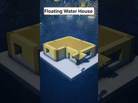 ICE - Minecraft:Ultimate Floating Water House |Easy Survival Starter House Tutorial #shorts