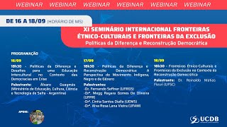 XI Seminário Internacional Fronteiras Étnico-Culturais e Fronteiras da Exclusão... 16/09