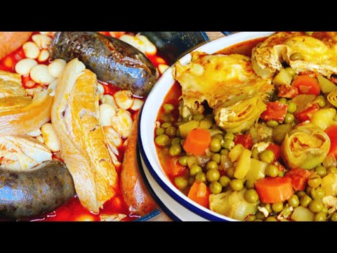 Fabada Asturiana Autentica y Receta de Menestra de Verduras