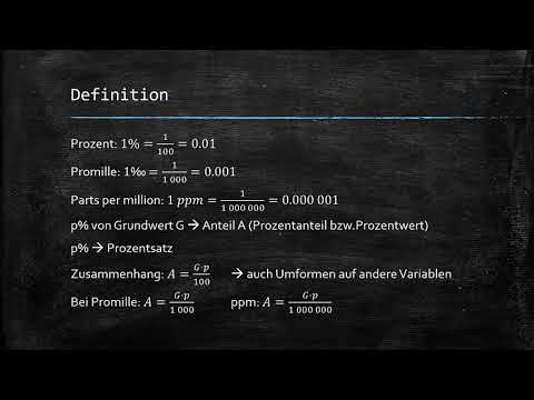Prozent und Promille