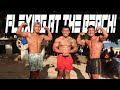 FLEXING MUSCLES AT THE BEACH! | ISLAND VACATION WITH MASTER