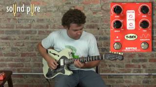 Video thumbnail for T-Rex Reptile Delay Effects Pedal w. Trussart Steelcaster Guitar by soundpurestudios