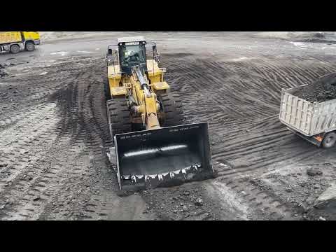 Huge Caterpillar 992G Wheel Loader Loading Coal On Trucks - Sotiriadis/Labrianidis Mining Works-7