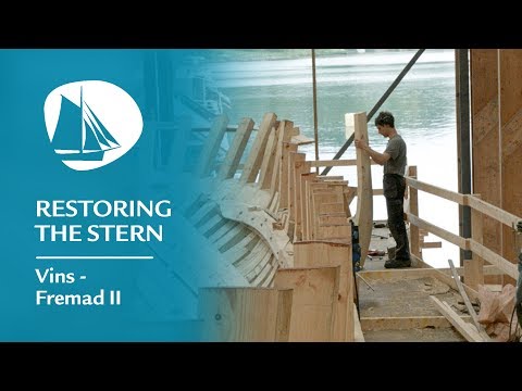 Vins på Fremad II / restoring the stern on Fremad II