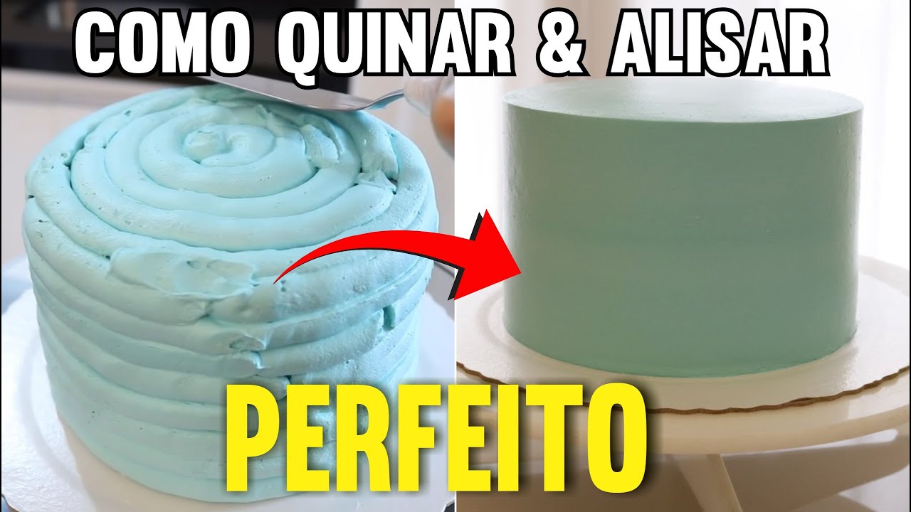 DEPOIS DESSE VÍDEO, NUNCA MAIS VOCÊ TERÁ DIFICULDADES EM ALISAR E QUINAR UM BOLO! A MELHOR AULA!