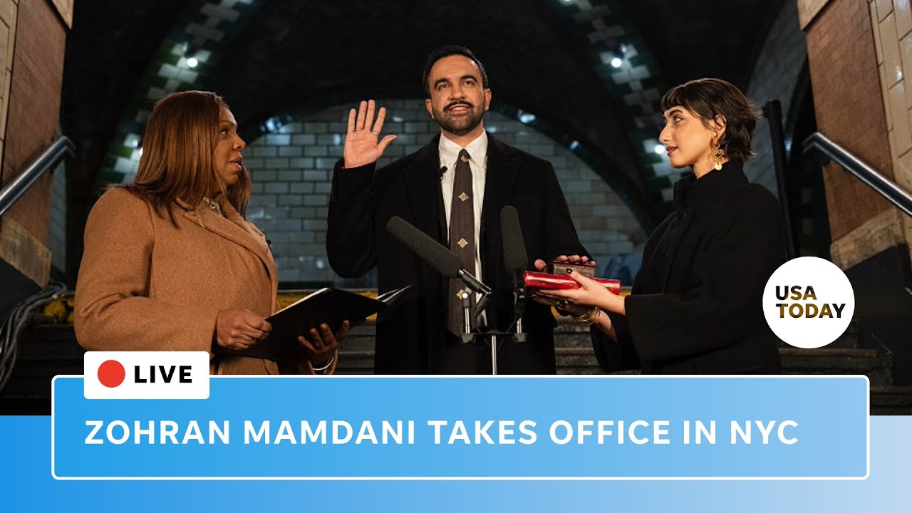 Watch live: Zohran Mamdani takes office as New York City mayor