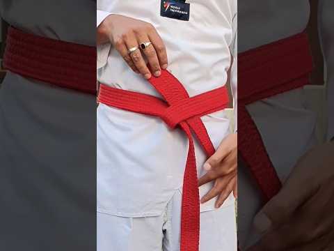 How to tie taekwondo/Karate 🥋 belt #trending #taekwondo #shorts