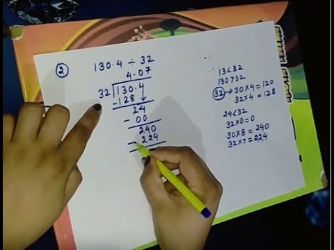 decimal division| decimal divided by whole number| long division Video