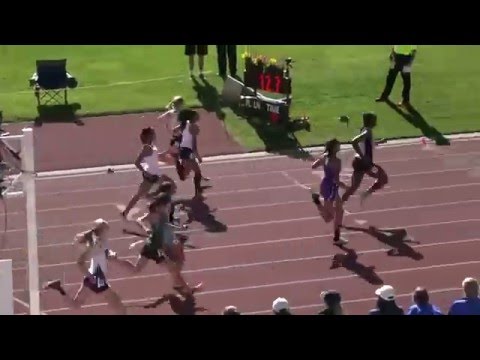CO State 5a Girls 100m Prelim Heat 1