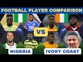 Nigeria Vs Ivory Coast | Football Player Comparison, 2022 Edition