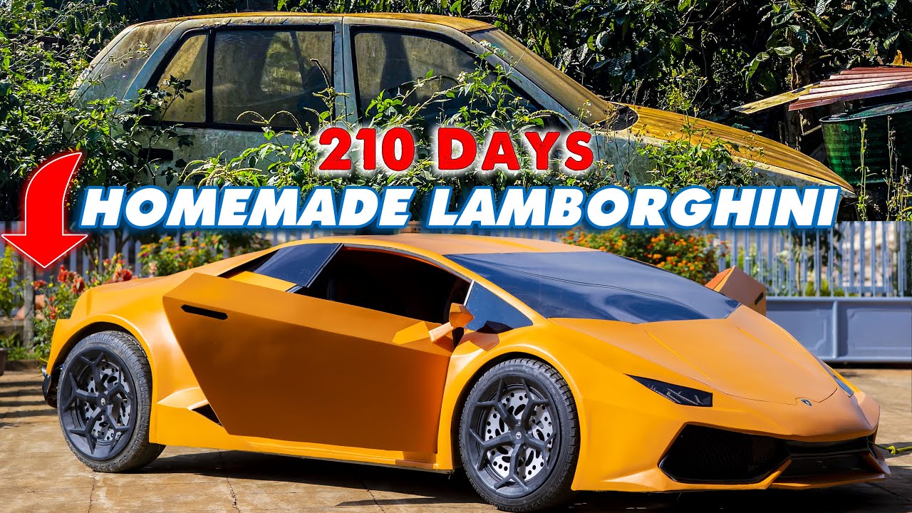 Full 210 Days Homemade Super Car LAMBORGHINI HURACAN from Abandoned Car