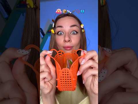 Unpacking sweet bag for girls with strange prizes and candies 😳