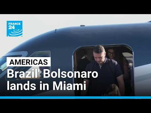 Defeated Brazilian presidential candidate Flavio Bolsonaro lands in Miami