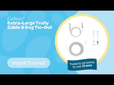 Carlson® Extra-Large Trolly Cable & Dog Tie-Out - Install Tutorial