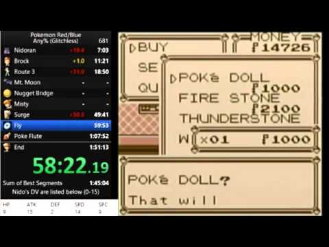 Pokemon Red 1:49 IGT run with commentary