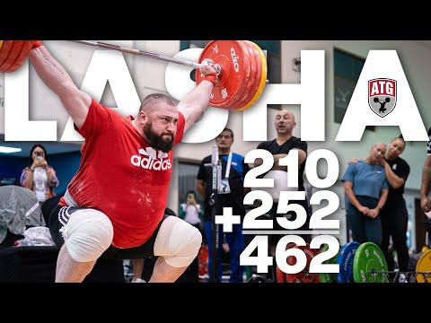 Lasha Talakhadze 210kg Snatch x3 252kg C&J 462 TOTAL 2023 Worlds