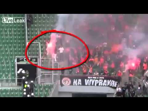Was this Polish Football Fan Set on Fire by Security