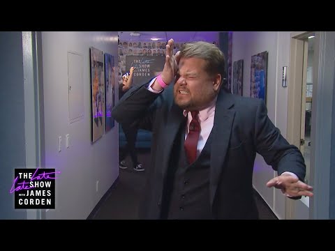 詹姆斯-科登在CBS被安全包圍著 (James Corden Is Surrounded by Safety at CBS)