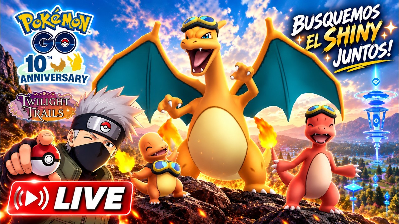 🔴VAMOS CHARMANDER con GAFAS SHINY ✨ ¡NUEVO EVENTO Pokémon Horizontes! | Pokémon GO EN DIRECTO
