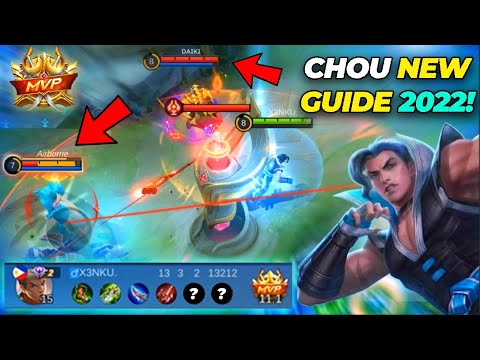 CHOU LATEST NEW GUIDE 2022! CHOU TUTORIAL NEW UPDATE 2022 | TIPS AND TRICKS | MLBB