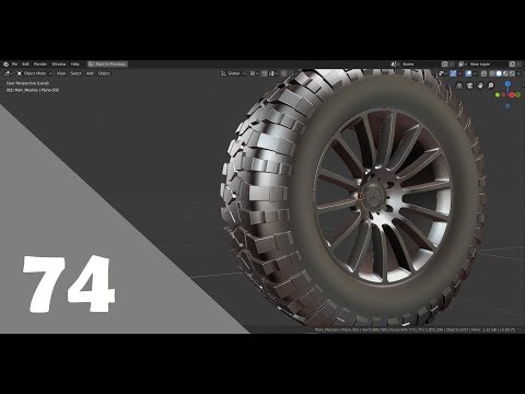 Blender 2.8 Car Modeling Tutorial - Part 74 (The Tires - C)