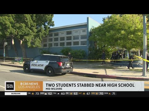Los Angeles High School students stabbed; suspects at large