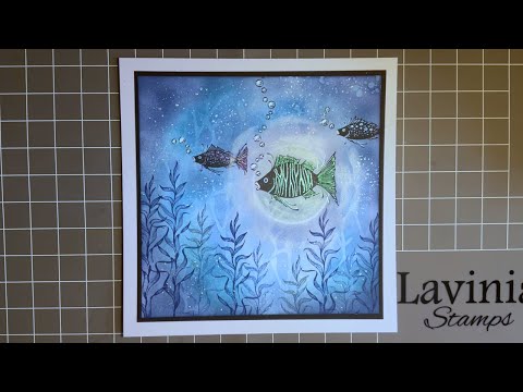 Flo The Fish In A Blue Aura by Jo Rice - A Lavinia Stamps Tutorial