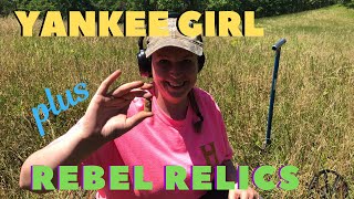 Yankee Girl Finds Confederate Relics Metal Detecting