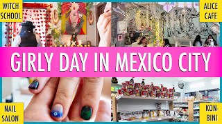 【SUB】Mexico Vlog: アリスカフェ、魔女の学校、ネイルサロン！女子力高まるメキシコシティ