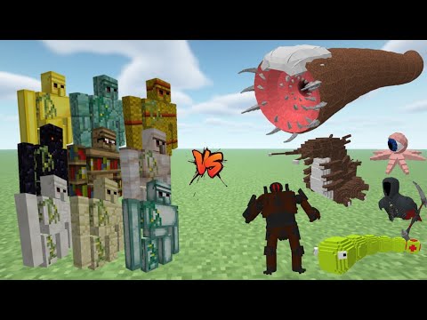 Modular  bosses  MOD  VS.  All  Golem ( Extragolems  mod )  in  MINECRAFT  #minecraft  #vs  #versus