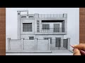 How To Draw A House In 1 Point Perspective