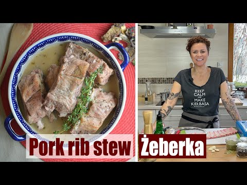 Heart warming comfort food - RIB STEW - ŻEBERKA - cooking Polish food.