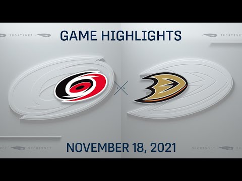 NHL Highlights | Hurricanes vs. Ducks - Nov. 18, 2021