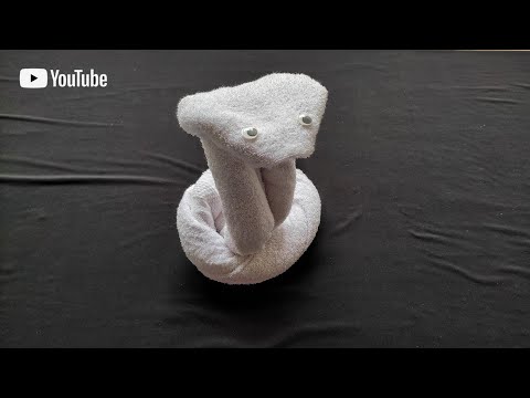 How to make animal towels Snake - towel art | towel folding