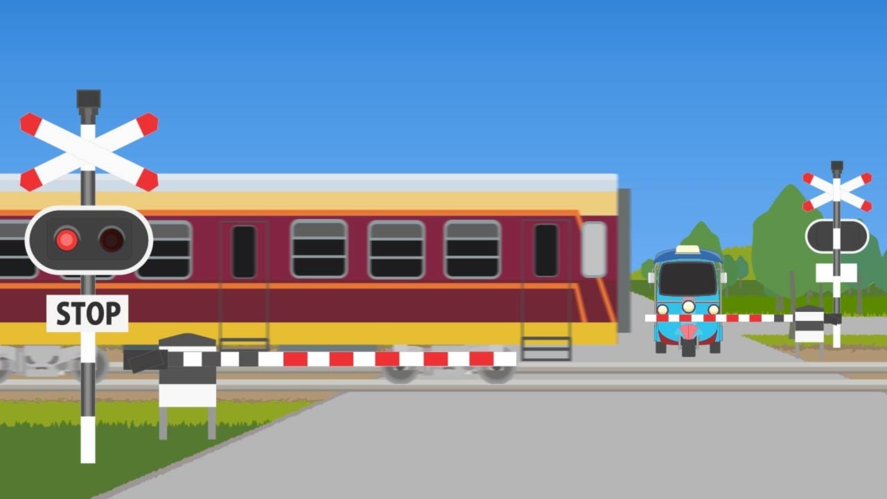 【踏切アニメ】スリランカの電車と踏切4K😂SriLanka trains railroad crossing,  kereta api, ทางข้ามทางรถไฟ, रेलमार्ग पारगमन