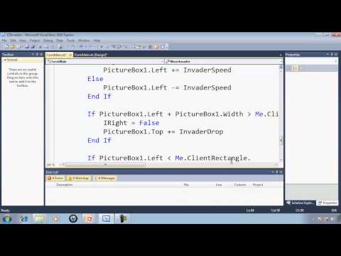 Visual Basic Express 2010 Tutorial 36 Invading Earth Part 5 Game