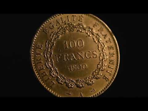 Munten, Frankrijk, Génie, 100 Francs, 1900, Paris, ZF+, Goud, KM:832
