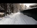 Мотосамокат Вектор, езда по снегу 