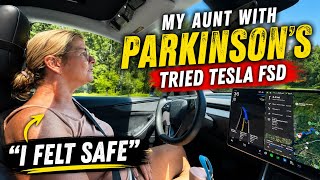 My Aunt With Parkinson's Tried Tesla FSD for the First Time