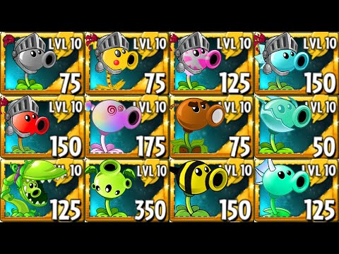 All PEA Plants Power-Up! in Plants vs Zombies 2