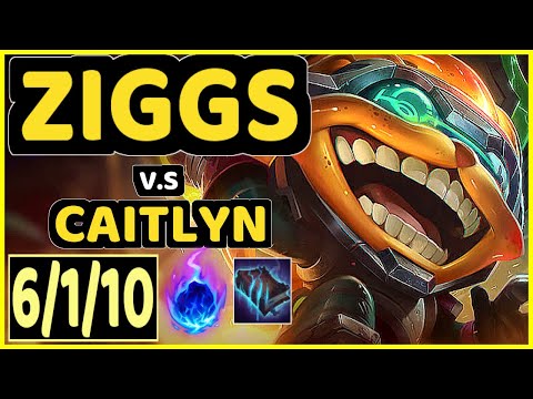 WOOLITE (ZIGGS) vs CAITLYN - 6/1/10 KDA BOTTOM ADC GAMEPLAY - EUW Ranked GRANDMASTER