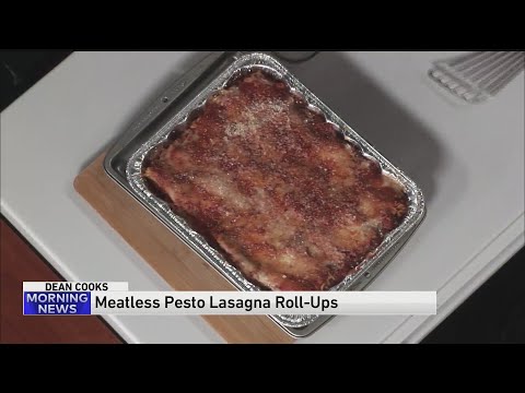 Dean cooks meatless, pesto lasagna roll-ups