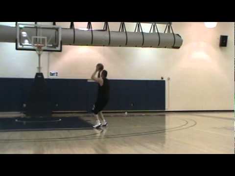 11. Left Rocker Step Fake, Freeze and Go, 1 Dribble Pull Up.