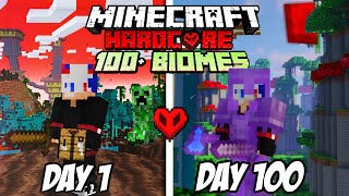I Survived 100 Days in Minecraft HARDCORE With 100+ MODDED Biomes..