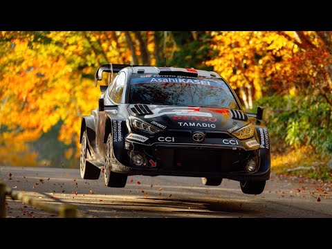 WRCラリージャパン2025 Day2速報！王者オジェに対し、勝田貴元が僅か0.9秒差で猛追！ロバンペラは悪夢のアクシデントで後退