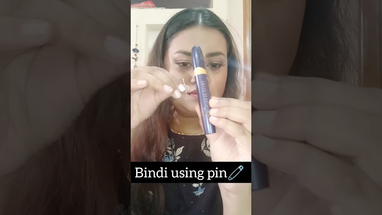 Bindi using pin🧷|| Sneha Kar #youtubeshorts #viral #trending #hack #makeup #makeuphacks #bindi