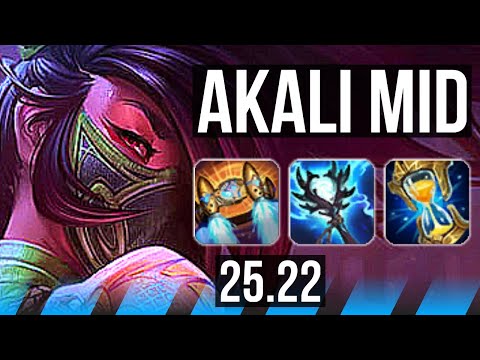 AKALI vs ZED (MID) | 6k comeback, 11/2/6, Godlike | KR Master | 25.22