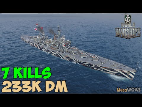 World of WarShips | Minotaur | 7 KILLS | 233K Damage - Replay Gameplay 1080p 60 fps